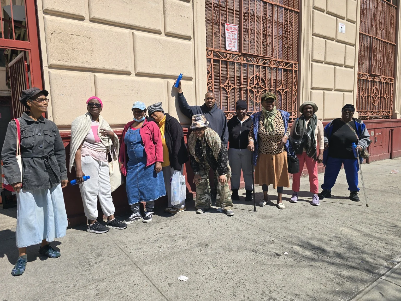 Members of the Tuesday community wellness group gathered together